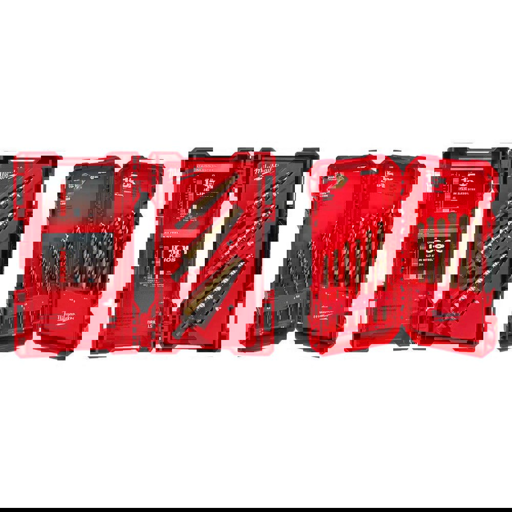 Drill Bit Sets; Drill Bit Set Type: Step Drill Bits ; Number of Pieces: 22 ; Tool Material: Steel ; Minimum Drill Bit Size (Frac Inch): 5/16 ; Maximum Drill Bit Size (Frac Inch): 1-1/8 ; Shank Type: Straight with Flat